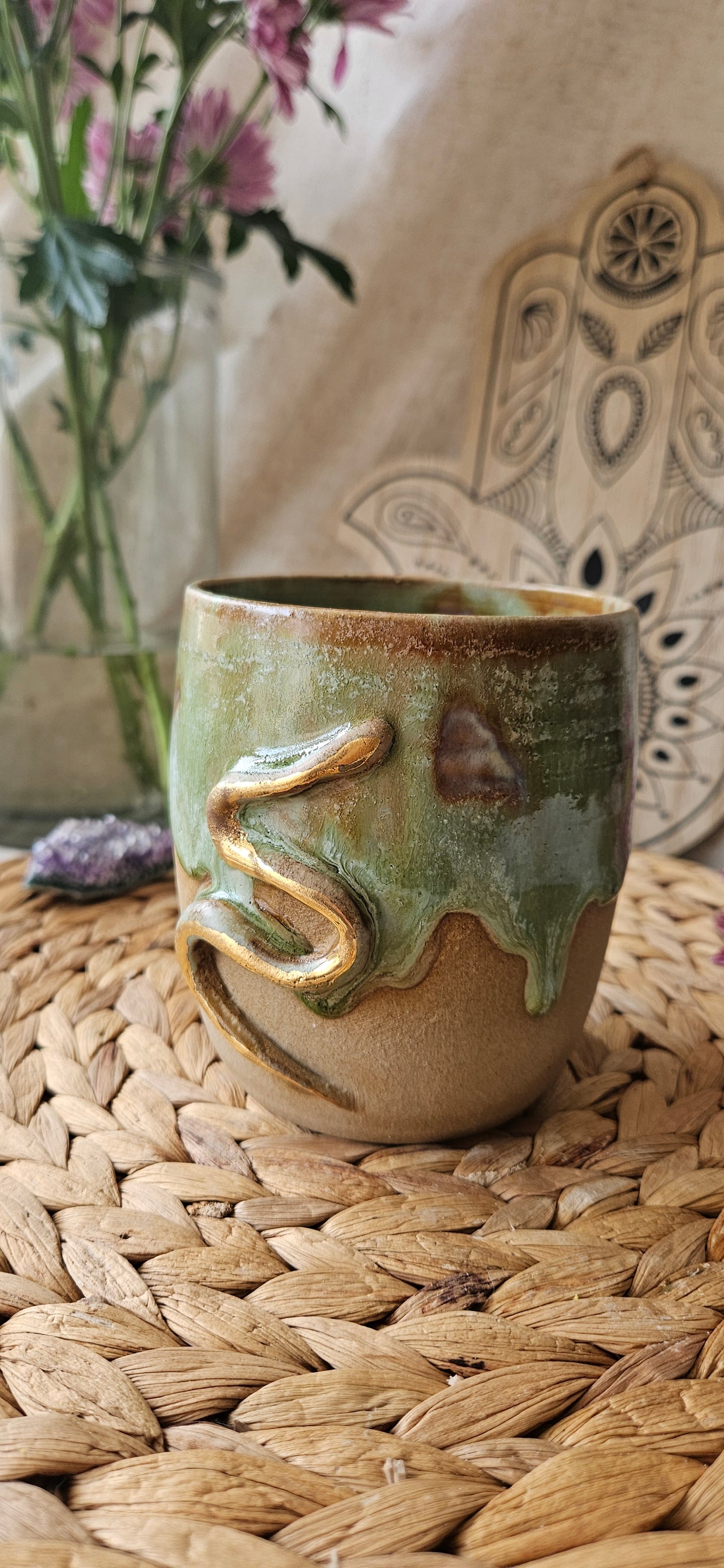 Traumhaft schöner Schlangenbecher in Gold🐍