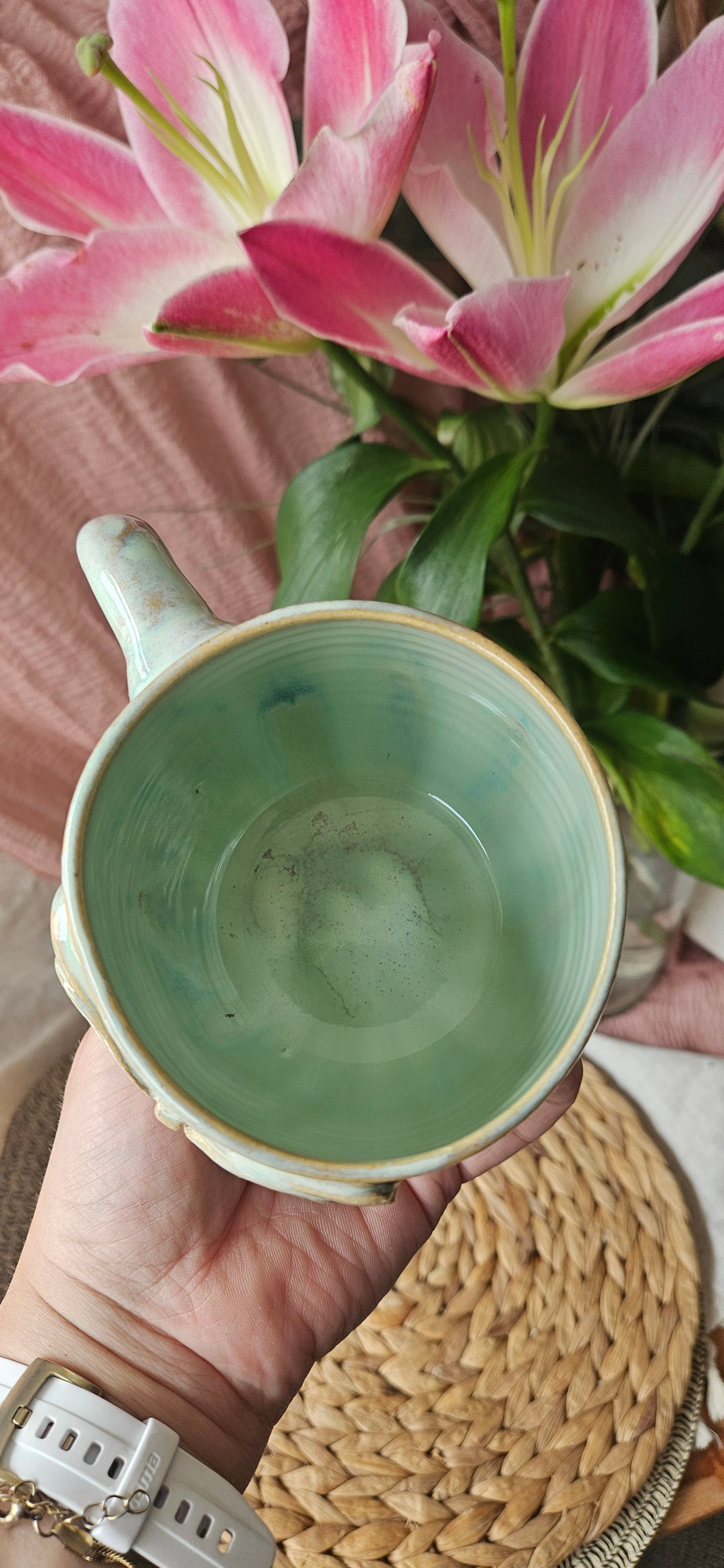 Wunderschöne Schmetterlingstasse in Türkis 🦋🫶