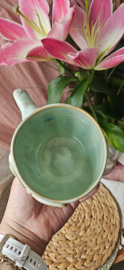 Wunderschöne Schmetterlingstasse in Türkis 🦋🫶