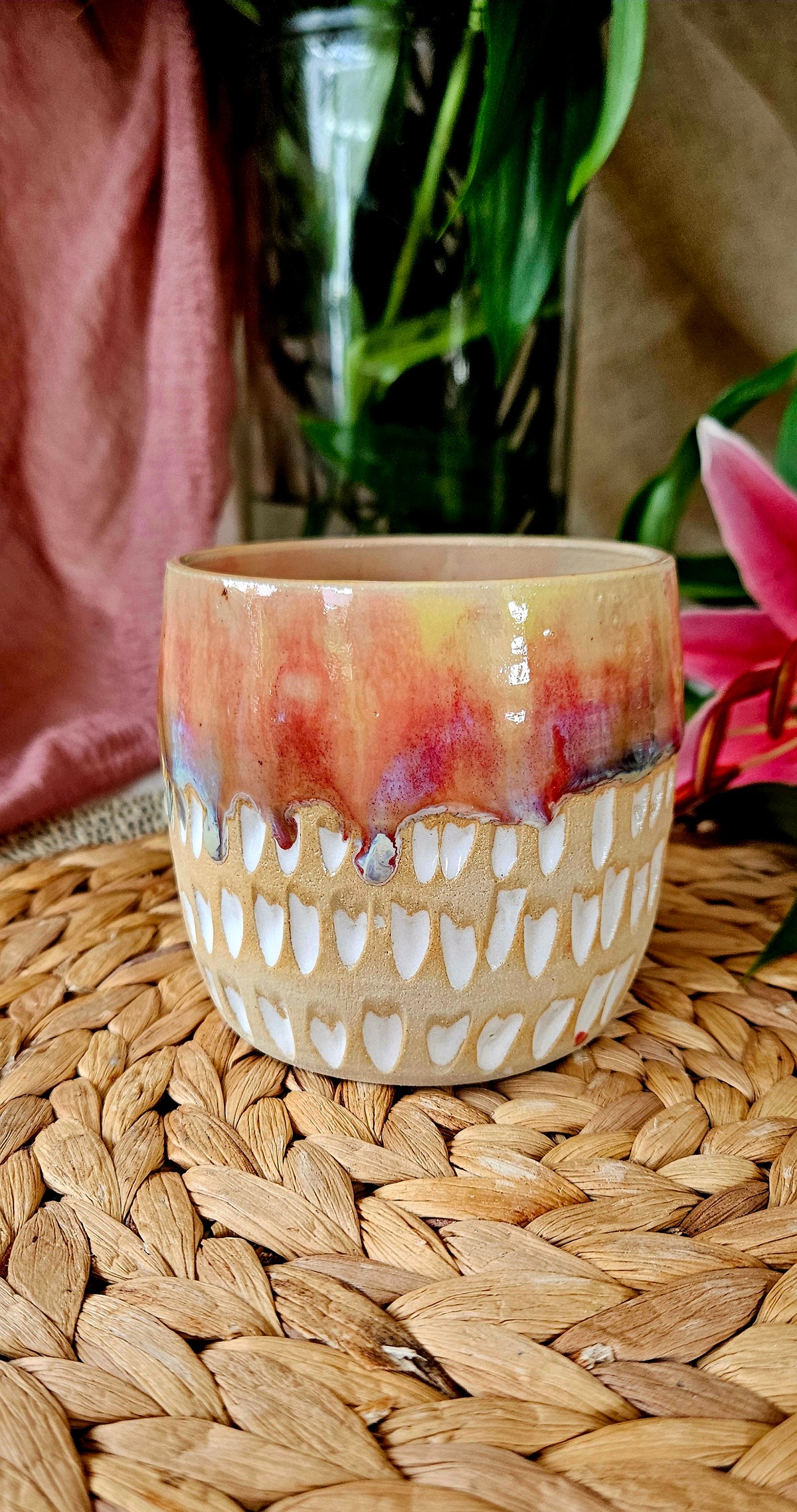 Wunderschöner Becher in kraftvollen Farben 💫🫶🌷