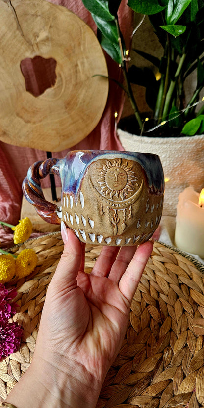 Zauberhafte Sonne/Mond Tasse in atemberaubenden Farben🥹🫶🌷