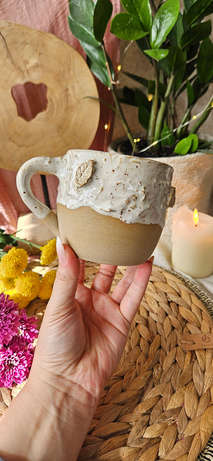 Zauberhafte Herbsttasse in weiß ☺️🌷🌺