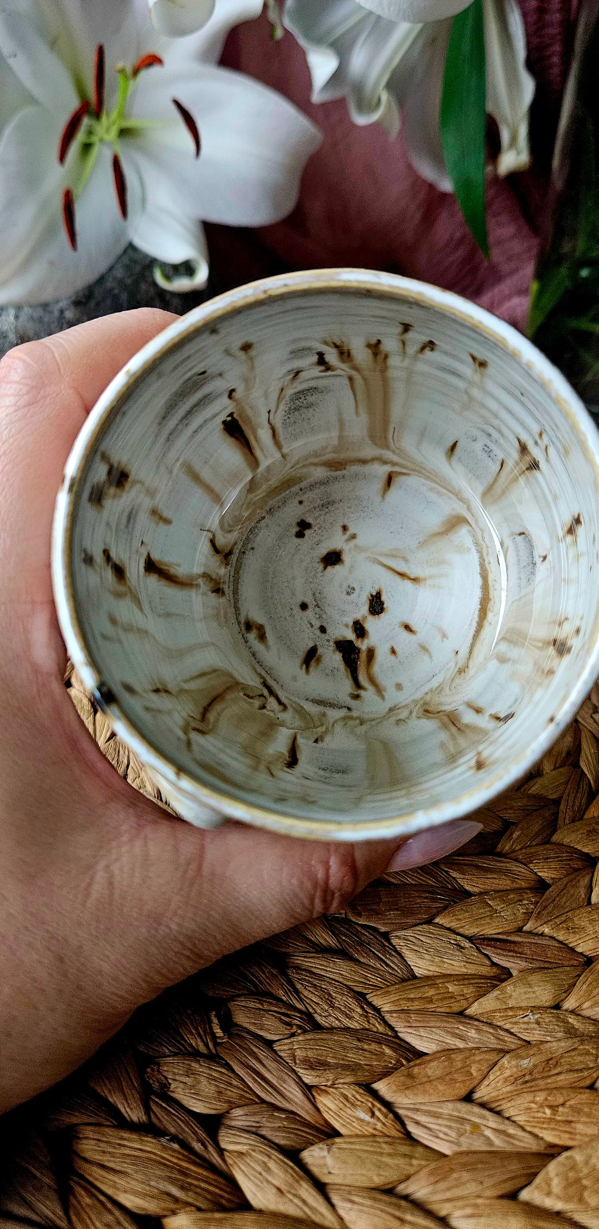 Einzigartiger ,,Feder" Becher in Creme Weiß 🫶💫