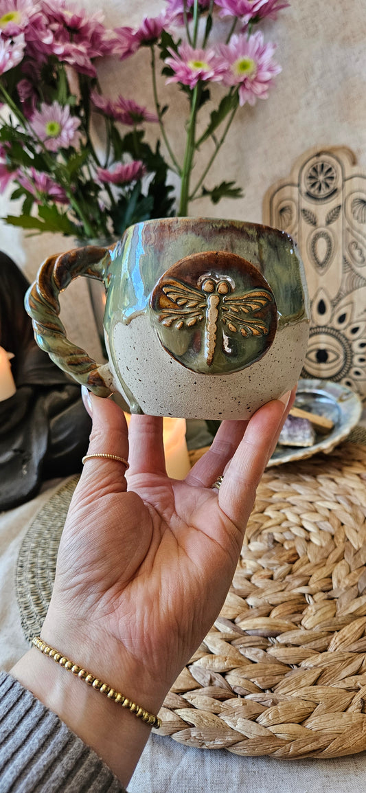 Wunderschöne Libellen Tasse in Grün🫶🌷🌸