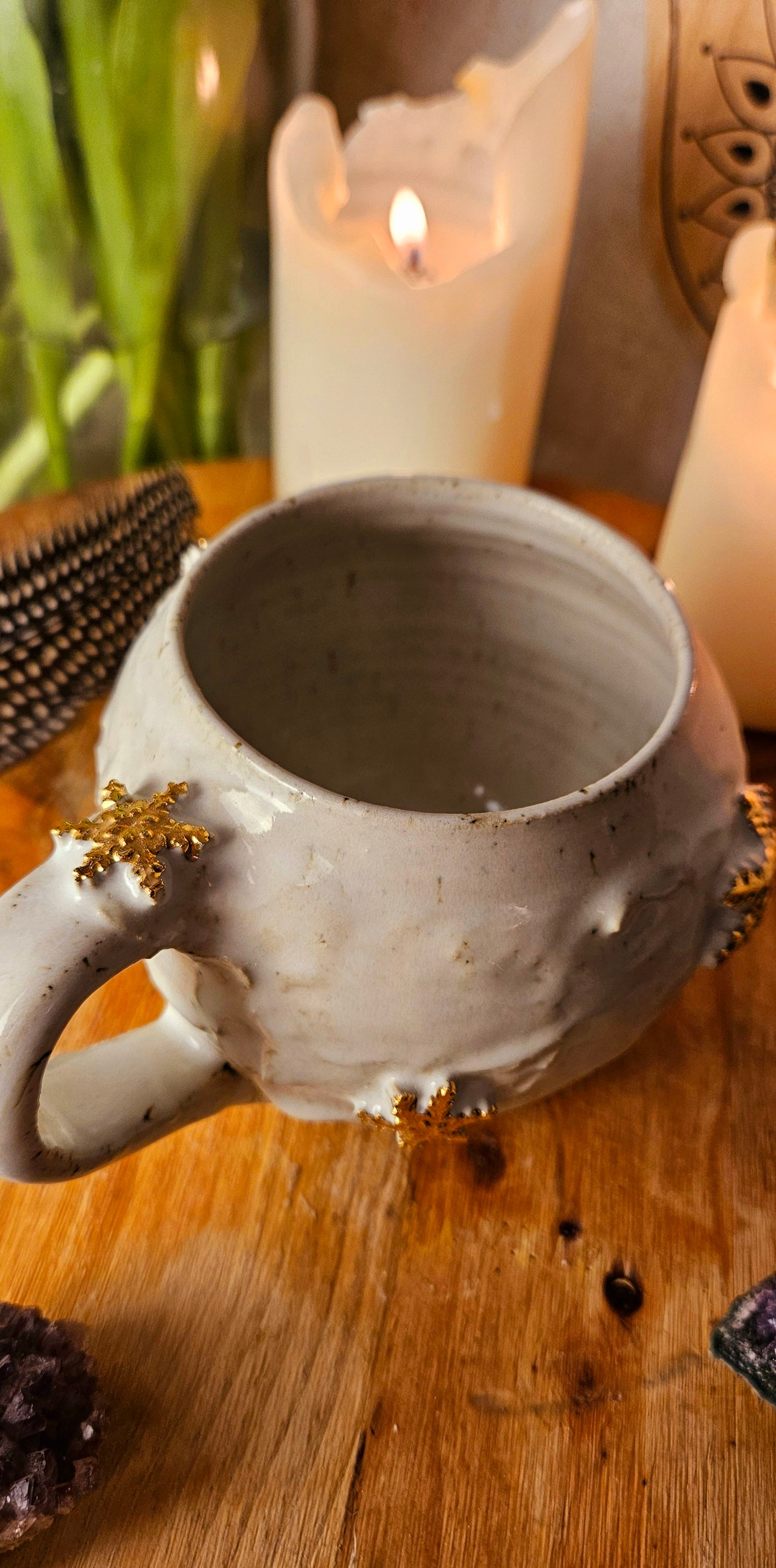 Atemberaubende ,,Schneeflocken " Tasse mit Echtgold🌷✨️🫶