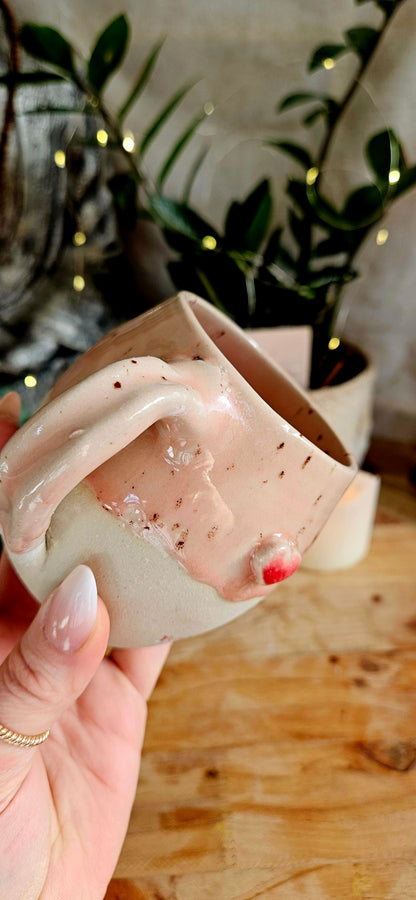 Zauberhafte Herztasse in Rosa🫶🌷 B-Ware