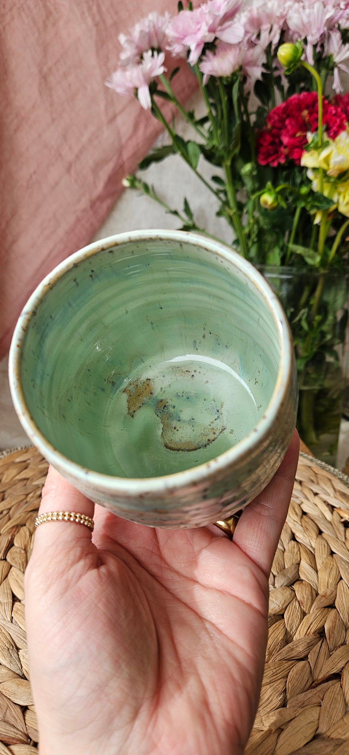 Traumhaft schöner Becher in Türkis 💫🌷