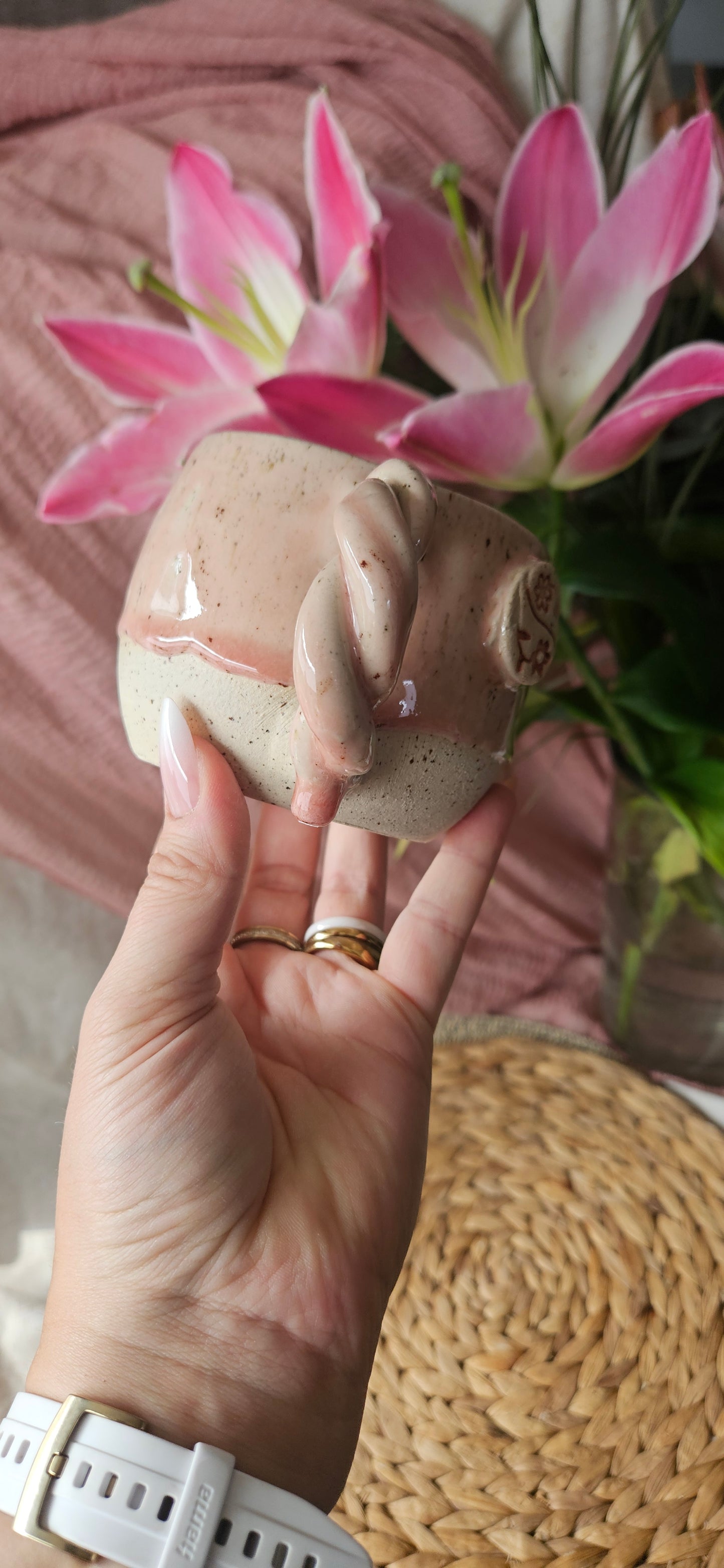 Zauberhafte Blümchentasse in Rosè🪷🫶