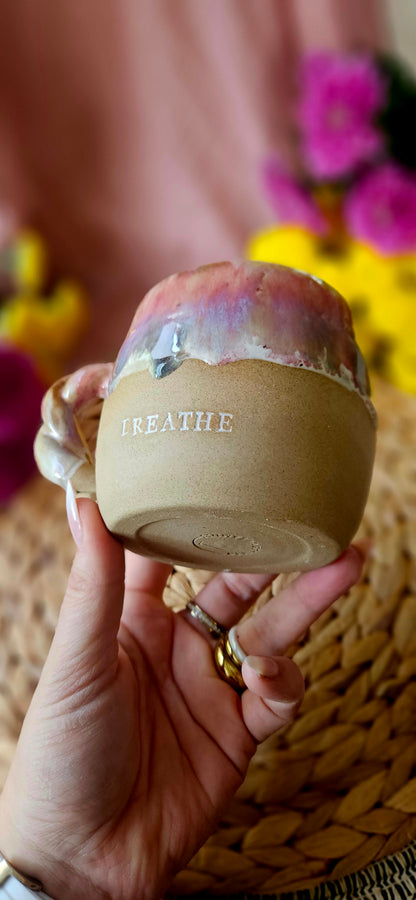 Traumhafte ,,Breathe" Tasse mit atemberaubenden Farben 🌷💫